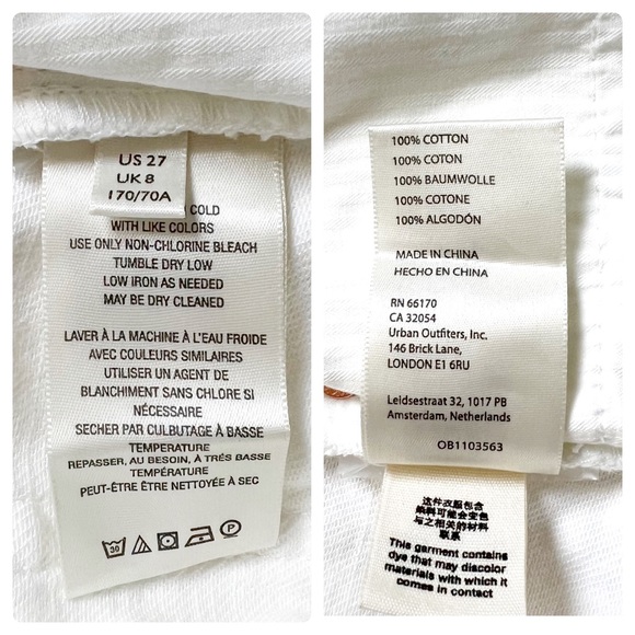 FREE PEOPLE HIGH RISE ANTHRO LOVING GOOD VIBRATIONS WHITE CUT OFF SHORTS… - Picture 15 of 15